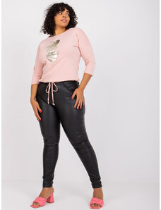 Fashionhunters Dusty pink cotton blouse of Sammy's larger size