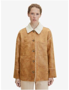 Light brown women's jacket with faux fur Tom Tailor - Women