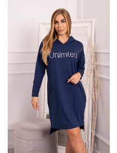 Kesi Dress with the inscription unlimited jeansowa