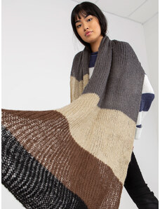 Fashionhunters Women's black-brown knitted winter scarf
