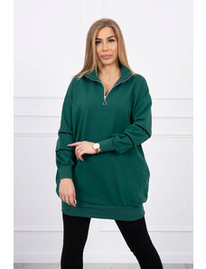 Kesi Sweatshirt with zipper and pockets green