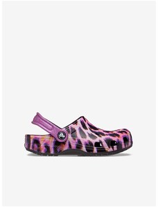 Purple Girls' Slippers with Animal Pattern Crocs - Girls