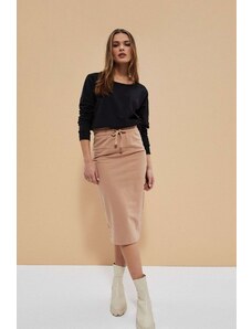 Moodo Knitted sweatshirt skirt - beige