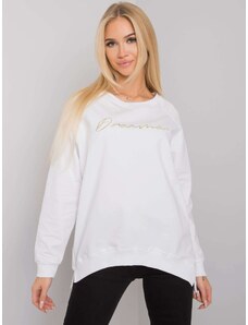 Fashionhunters RUE PARIS Tricou din bumbac alb pentru femei