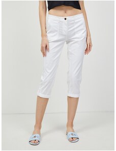Pantaloni albi trei sferturi lungime CAMAIEU - Doamnelor