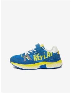 Yellow-blue children's sneakers with suede details Replay - Girls