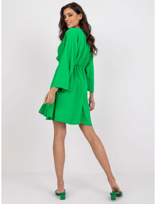 Fashionhunters Rochie verde aerisită cu mâneci lungi de la Zayna