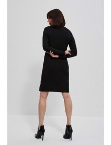 Moodo Ribbed dress with decorative buttons