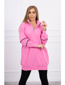 Kesi Sweatshirt with zipper and pockets light pink