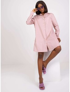Fashionhunters Dusty pink women's shirt with decorative buttons Noelle