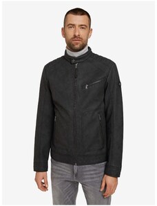 Jachetă de piele neagră pentru bărbați Tom Tailor - bărbați