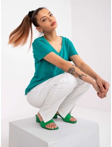 Fashionhunters Green cotton T-shirt Salina MAYFLIES