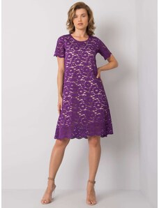 Fashionhunters Rochie elegantă din dantelă violetă