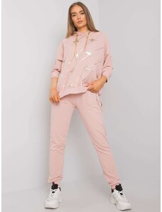 Fashionhunters Set de tricou roz murdar cu pantaloni