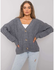 Fashionhunters OCH BELLA Graphite oversized sweater