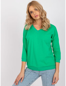 Fashionhunters Basic dark green blouse Oliwia