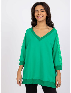 Fashionhunters Dark green casual blouse Leja RUE PARIS