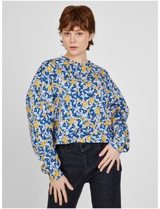 Yellow-blue womens patterned sweatshirt VANS - Women