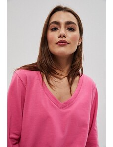 Moodo V-Neck Sweatshirt - pink