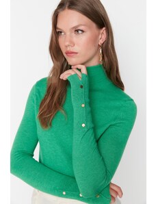 Trendyol Emerald Crop Premium Yarn / Special Yarn Basic Knitwear Pulover