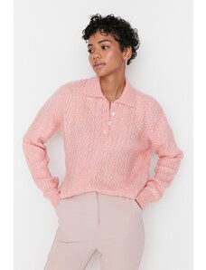 Trendyol Roz Polo Guler Tricotaje pulover