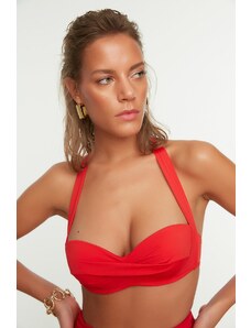 Top bikini drapat Trendyol Red Underwire