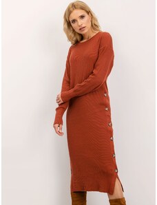 Fashionhunters Caramida rosu tricotat rochie BSL