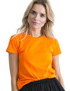 Fashionhunters Tricou simplu neon portocaliu