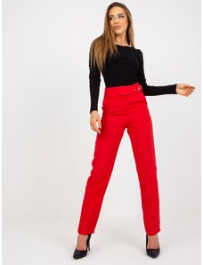 Pantaloni de damă Fashionhunters Red