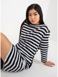 Fashionhunters Basic navy and white striped dress from RUE PARIS