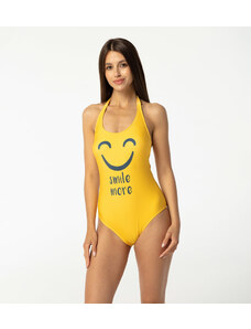 Aloha From Deer Woman's Smile Open Back Swimsuit SSOB AFD1005