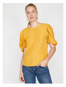 Bluza galbenă koton pentru femei
