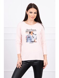 Kesi Bluza cu imprimeu Colaj pudra roz