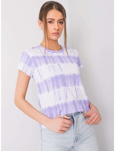 Fashionhunters Tricoul violet și alb pentru femei