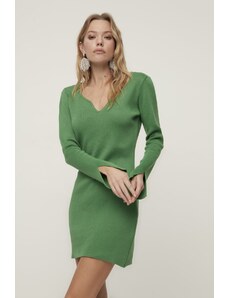 Trendyol Guler verde rochie detaliată