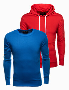 Ombre Set pulover pentru bărbați BASIC - bleumarin 2-pack Z54