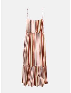 Brown-cream striped mididade ONLY Louisa