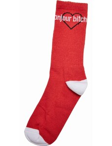 Şosete // Mister Tee / Bonjour Bitches Socks 3-Pack black/white/red