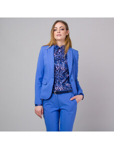 Willsoor Sacou lung de costum pentru femei albastru deschis cu un model fin 14860