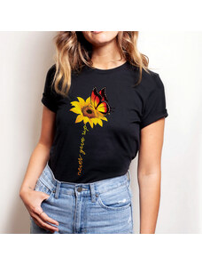 orielle Tricou Negru Sunflower