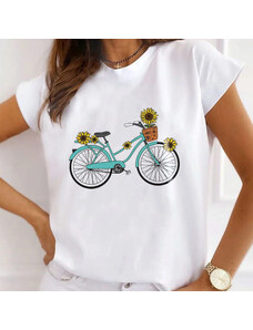 orielle Tricou Flower Bicycle