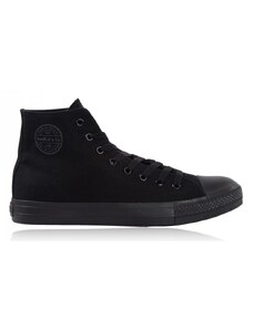 SoulCal Canvas High Mens Trainers Black/Black