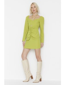 Rochie plisată verde Trendyol Limited Edition