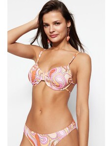Trendyol Abstract Patterned Underwire Bikini Top