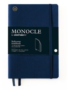 LEUCHTTURM1917 Carnet mic MONOCLE by LEUCHTTURM1917 Paperback Softcover Notebook - B6+, copertă moale, punctat, 117 pagini