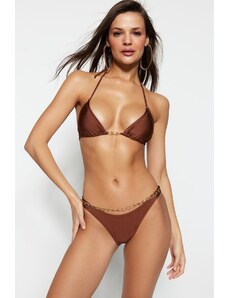 Trendyol maro lanț accesoriu picior normal bikini fund