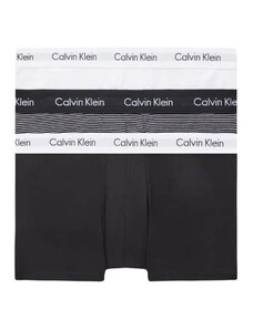 CALVIN KLEIN Lenjerie (Pack of 3) Low Rise Trunk 3Pk 0000U2664G-IOT white/ b&w stripe/ black