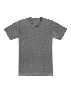 John & Paul T-shirt John & Paul - Charcoal gray melange - V-neck