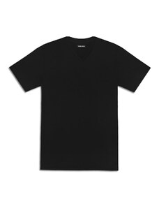 John & Paul T-shirt John & Paul - solid black - V-neck