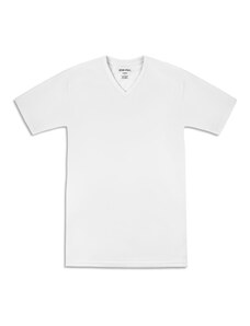 John & Paul T-shirt John & Paul - solid white - V-neck